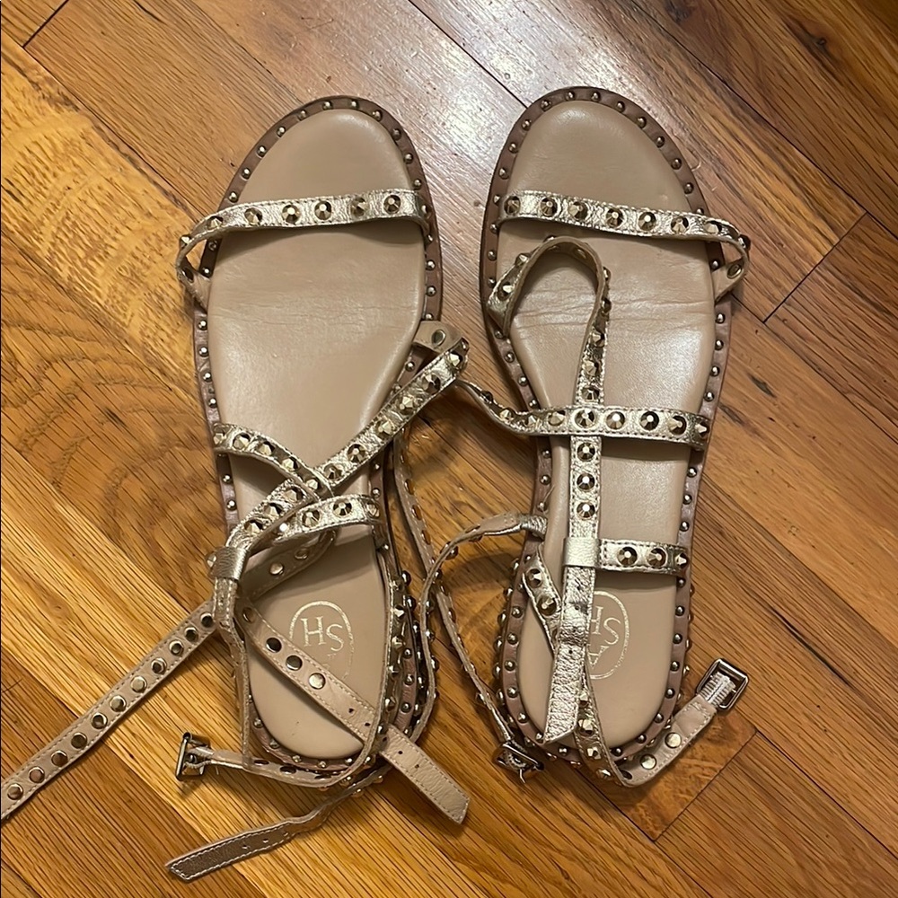 Ash Studded Gold Sandals